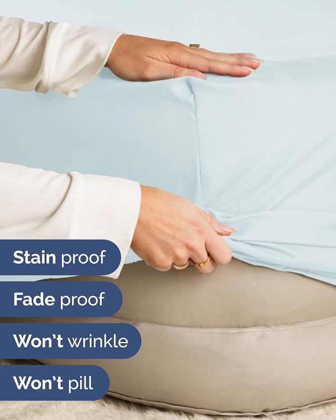 Extra Deep Flex Top Split Head King Fitted Sheet Only - Ice Blue | Easily Fits 18 inch to 24 inch Mattress, Soft, Wrinkle Free, Breathable & Comfy, Extra Deep Pockets Hotel Luxury Fitted Sheet
