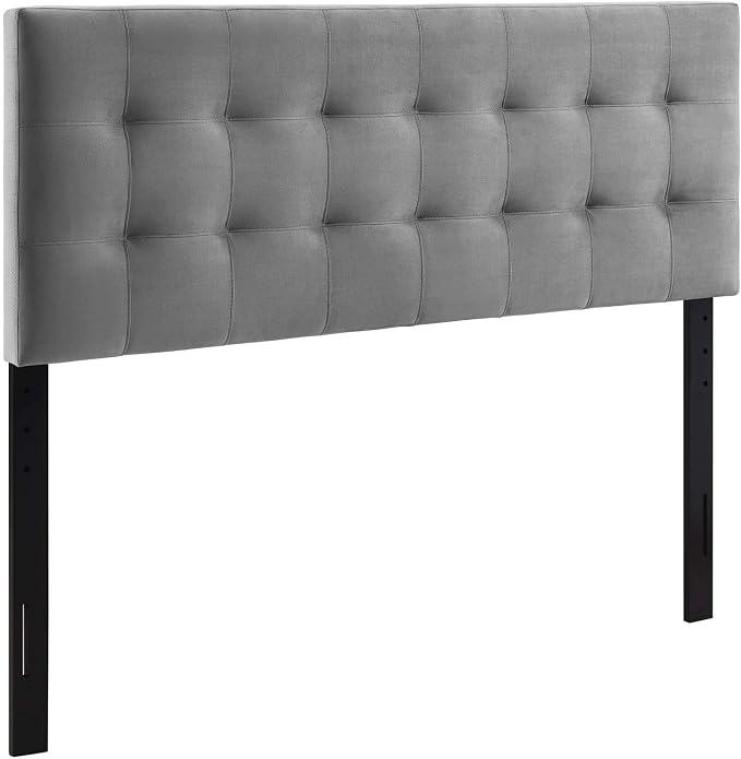 Modway Emily Full Biscuit Tufted Performance Velvet Headboard, Gray