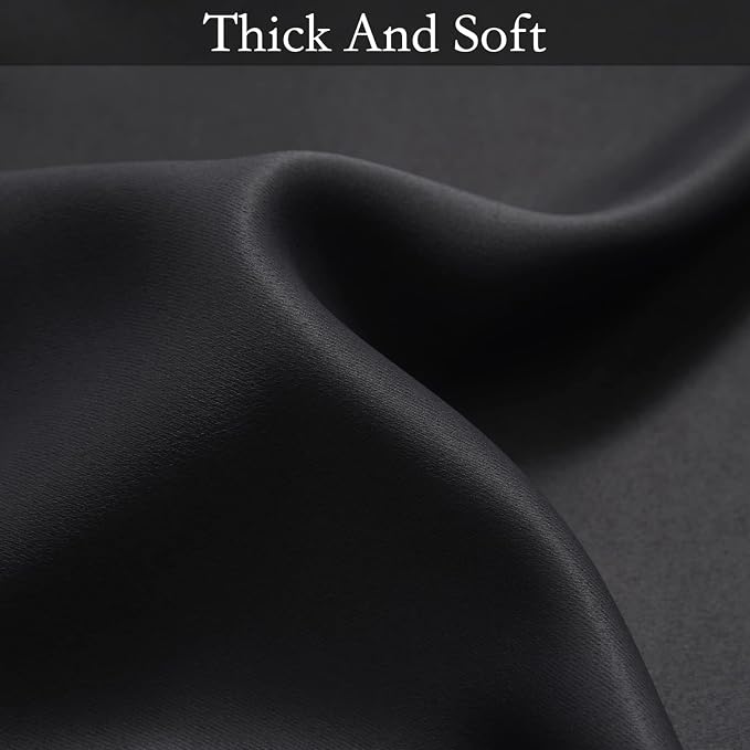 SimpleHome Black to Grey White Ombre Room Darkening Curtains 63 Inch | Curtains for Living Room,Light Blocking Thick Thermal Insulated Grommet Window Curtains Drapes for Bedroom, 2 Panels,42Wx63L