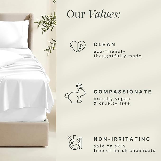 Hearth & Harbor Extra Deep Pocket Queen Sheets Sets - Fits Mattress 18-24 Inches Deep - Extra Deep Pocket Sheets - 6 Piece Queen Size - White