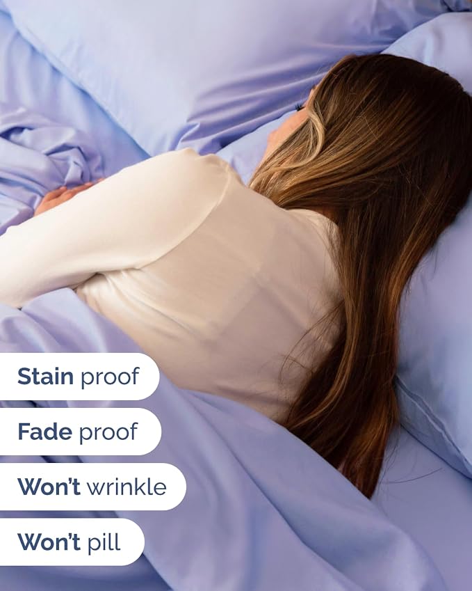 Extra Deep Flex Top Split Head King Sheet Set - 6 Piece Breathable and Cooling Sheets - Hotel Luxury Bedding for Women, Men, Kids & Teens - Easy Secure Fit - Extra Deep Pockets - Lavender
