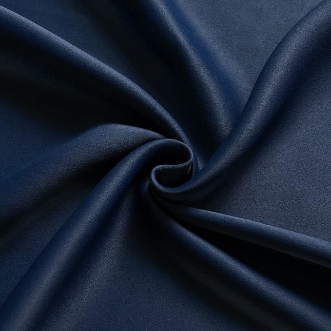 KOUFALL Navy Blue Blackout Curtains for Living Room 84 Inch Length 2 Panels Set Window Drapes Thermal Insulated Room Darkening Curtain for Bedroom Boys 84 Inches Long Grommet Dark Blue
