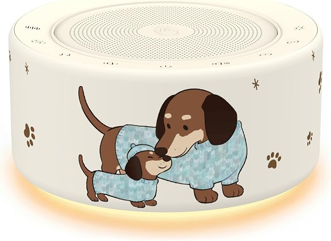 Kipcush White Noise Machine for Baby & Adults, Sleep Sound Machine with 30 Soothing Sounds, 8-Color Night Light, Memory Function, White Noise for Sleeping, Nursery, Office, Travel, Relaxation