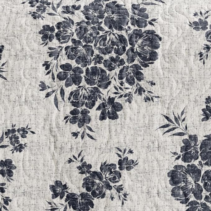 Merit Linens 3 Piece Quilt Set - Super Soft - Lightweight - All Season Quilted Coverlet - Timeless Patterns - King/Cal-King Navy
