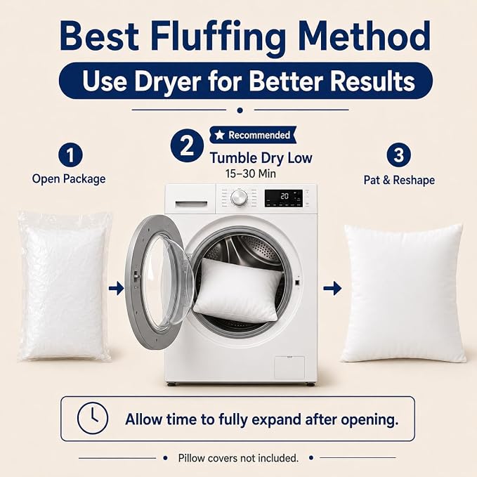 Calibrate Timing 20 x 20 inches Pillow Inserts, Set of 4 Hypoallergenic Brushed Microfiber Liner Down Alternative Filled Square Cushion Throw Pillow