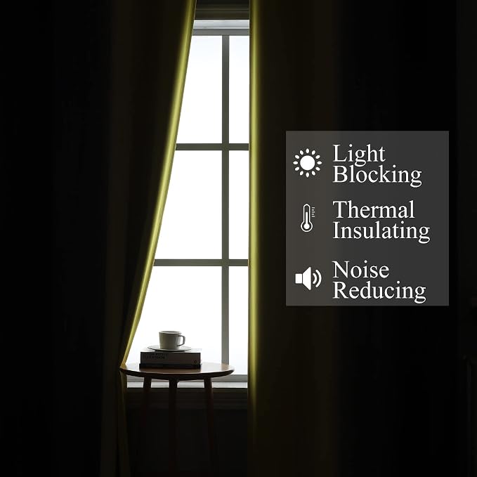 Yellow and Purple Ombre Blackout Curtains for Bedroom 45 Inches Long | Estelar Textiler Light Blocking Curtains for Short Window,Thermal Insulated,Room Darkening Grommet Drapes,52Wx45L,2 Panels