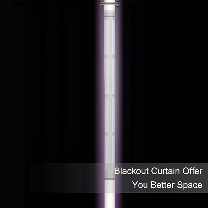 Blackout Curtains 38 x 84 inch/Lavender Curtains Set of 2 Panels/Thermal Insulated Room Darkening Bedroom Curtains