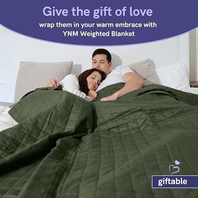 YnM Exclusive Kids Weighted Blanket, Soothing Cotton, Smallest Compartments with Glass Beads, Bed Blanket for One Person of 60lbs, Ideal for Twin Bed (41x60 Inches, 7 Pounds, Navy)