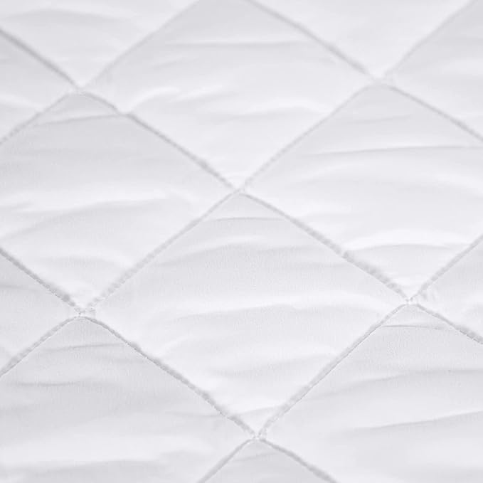 Serta Power Clean Triple Action Waterproof Mattress Pad, California King | Triple-action waterproof protection with moisture-wicking fabric and a soft quilted top, fits mattresses up to 15 inches