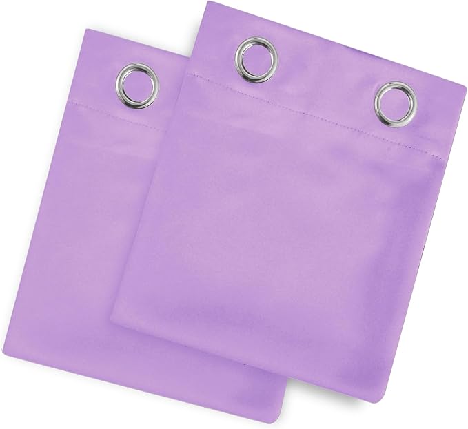 Blackout Curtains 66 x 54 Inch Long Lavender Curtains Set of 2 Panels Room Darkening Curtains for Bedroom and Living Room