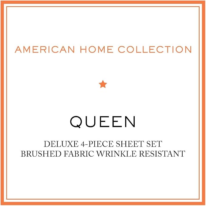 American Home Collection Queen Sheet Set - Ultra-Soft Microfiber 15-Inch Deep Pocket - Wrinkle Free and Fade Resistant (Pink)