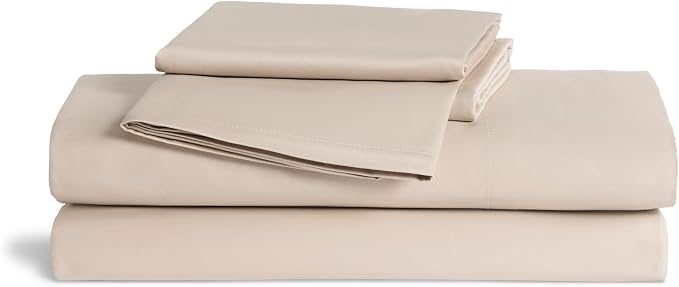 Brooklinen Luxe Sateen Sheet Set Hotel-Quality Luxury - Queen, Pebble | Buttery-soft 100% long-staple cotton sateen, silky & hotel-quality; softest sheets; breathable & durable; cool & luxurious.