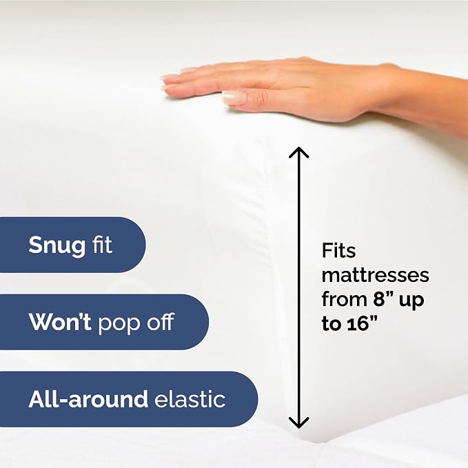 Twin XL Size 3 Piece Sheet Set - Soft & Cooling Bed Sheets - Antique White | Fits 8 Inch to 16 inch Mattress, Wrinkle Free & Fade Resistant with Deep Pockets, Breathable, Comfy Hotel Luxury Bedding