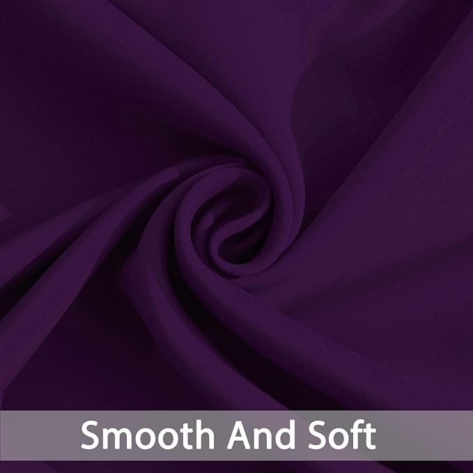 Yakamok Room Darkening Curtains 42x63 inch Length Purple-Living Room | 2 panels,grommet blackout window treatment,thermal insulated,light blocking drapes,privacy protection,bedroom dining room