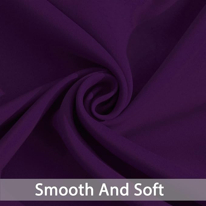 Yakamok Room Darkening Curtains 62x84 inch Length Purple-Living Room | 2 panels,grommet blackout window treatment,thermal insulated,light blocking drapes,privacy protection,bedroom dining room