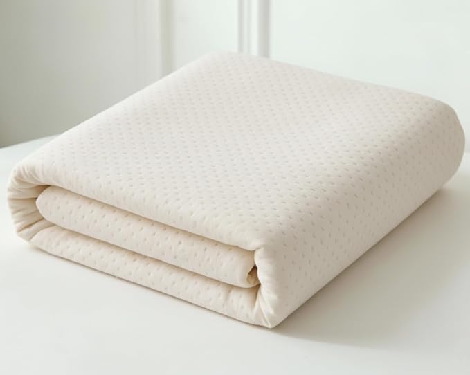 Deluxe Cooling Mattress Protector Cali King - Waterproof - Crisp, Breathable Organic Cotton Surface with a Percale-Inspired Feel - 280GSM Air-Knit Mattress Pad - Noiseless Deep Pocket