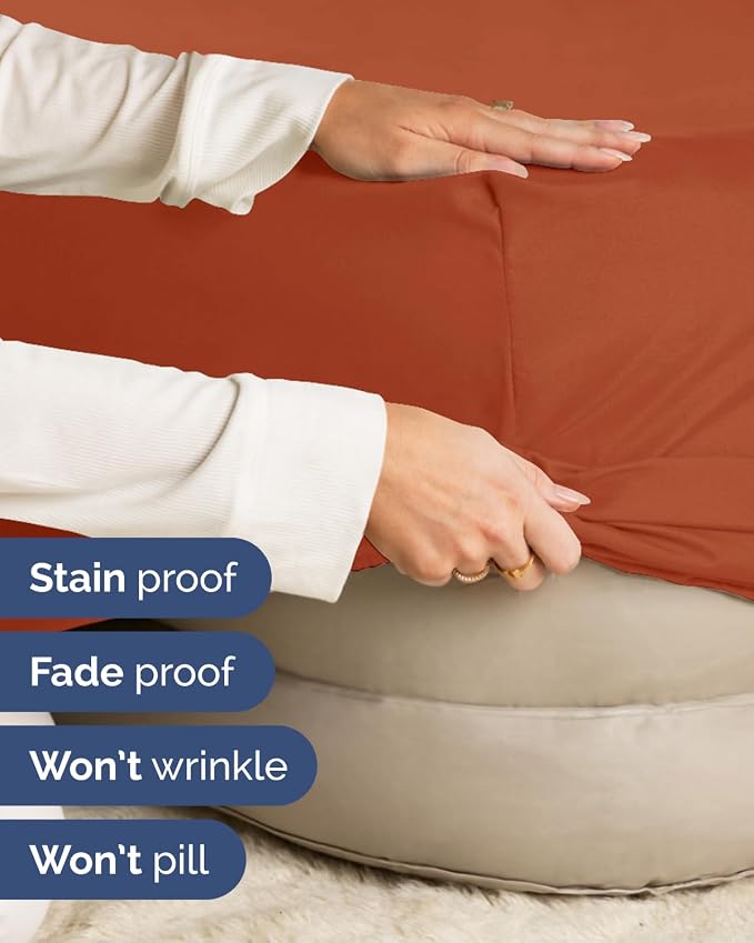 2 Pack Extra Deep Twin XL Fitted Sheets with Deep Pockets - Terracotta | Hotel Luxury Bottom Fitted Sheets Only, Soft, Fade & Wrinkle Free, Breathable & Comfy, All Around Elastic Fitted Sheets