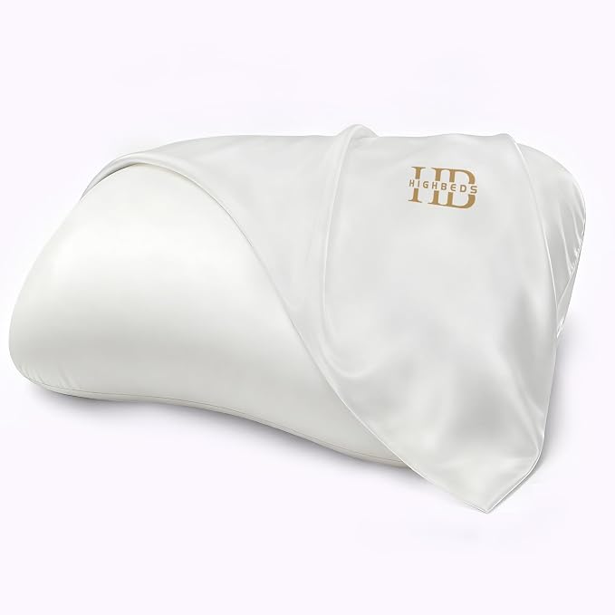 HighBeds Cervical Neck Pillowcase-White-2-Pack