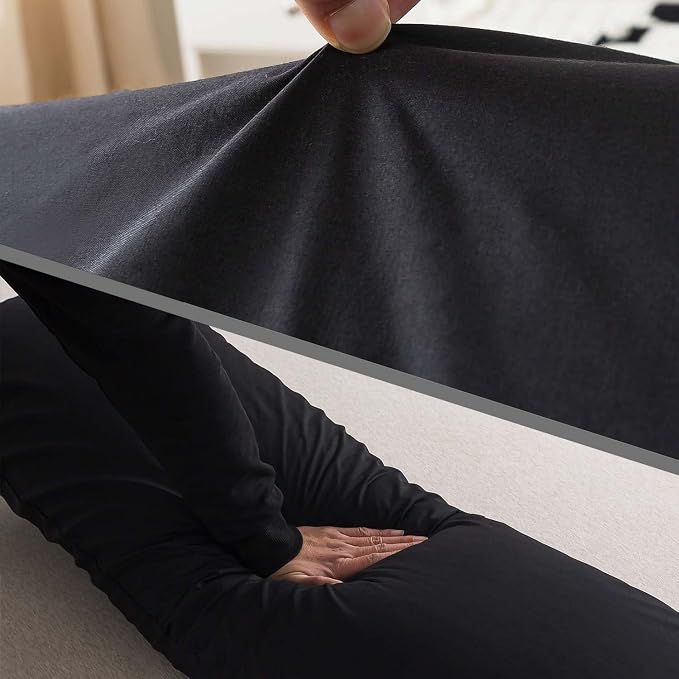 WhatsBedding Memory Foam Body Pillow with Cover, Long Bed Pillow for Adults | Breathable Zippered Cotton Cover,Long Pillow for Sleeping, Firm Pillow Fluffy Supportive for Side Sleepers
