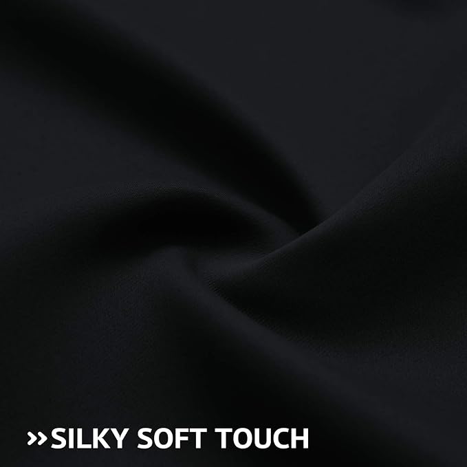 COSVIYA Grommet Room Darkening Black Curtains 84 inch Long for Bedroom | Light Blocking Insulated Thermal Curtains for Living Room, Blackout Thick Polyester Window Drapes,52x84 inches, 2 Panels