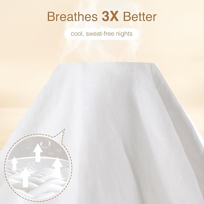 SONORO KATE 100% French Linen Cal King Duvet Cover Set,Zipper Closure,3PC | Natural French Flax,Soft Breathable for Hot Sleepers,Moisture Wicking & Durable,4 Corner Ties,White