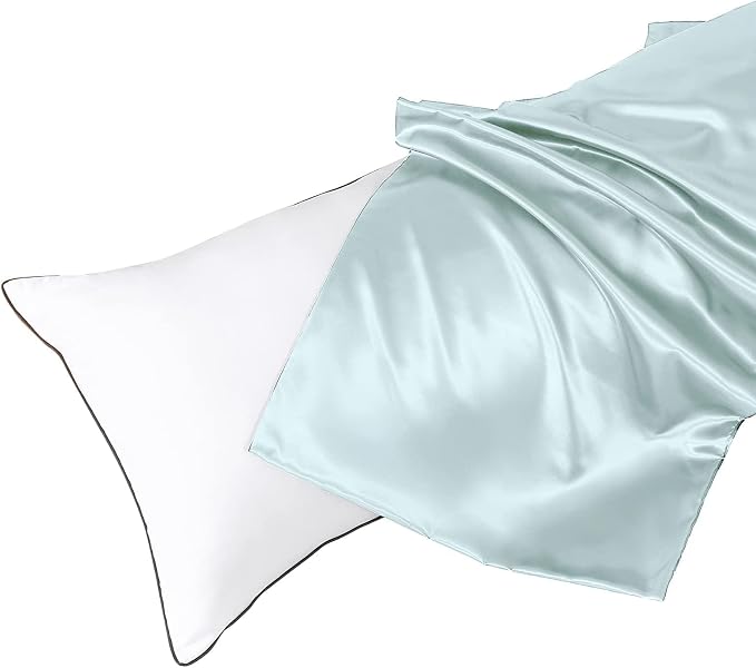 Body Pillow with Satin Pillowcase, Body Pillow for Adults | 20"x54", Removable Cover, OEKO-TEX Certified Down Alternative Filling,Washing Machine