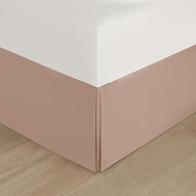 Blush King Size Comforter Set, 15 Pieces, Damask Jacquard Woven, Bedding Set with Sheets, Room in a Bag, Comforter, Bed Skirt, Pillow Shams and Decor Pillows, Curtains