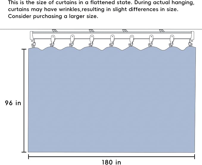 MaKefeile Room Divider Curtains Total Blackout Privacy Curtain Panel Room Thermal Insulated Noise Reduction Curtains for Bedroom Window Living Room Ceiling Track Curtain W 15 ft × H 8 ft Dark-Grey