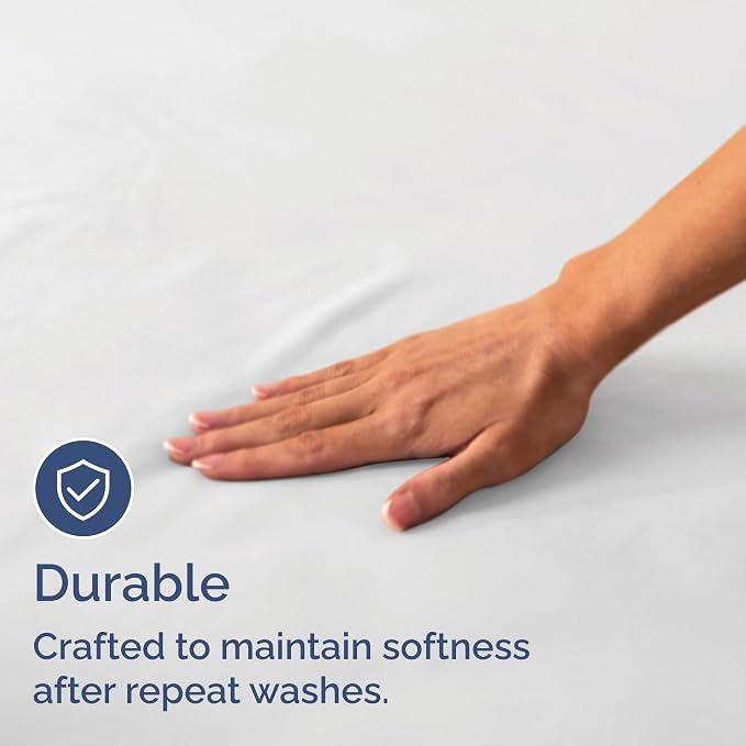 Bulk Case Pack of 20 Flat Sheets - Full Size Flat Sheets - White | Wholesale Bulk Flat Sheets for Hotels, Spas & Airbnbs, Soft, Cooling & Breathable, Wrinkle Free, Fade & Shrink Resistant