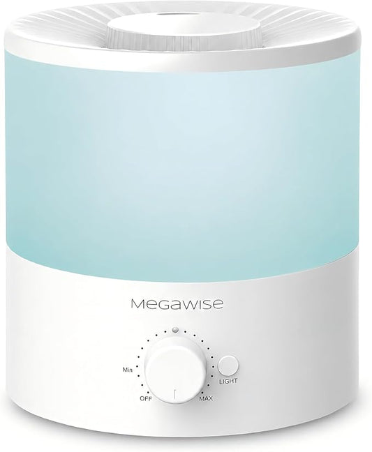 MegaWise Ultrasonic Cool Mist Humidifier SK7620-1.5L Capacity, Whisper-Quiet Operation, Adjustable Mist Output, Auto Shut-Off - Ideal for Home, Office, Baby Room, and Bedroom (Pack of 12)