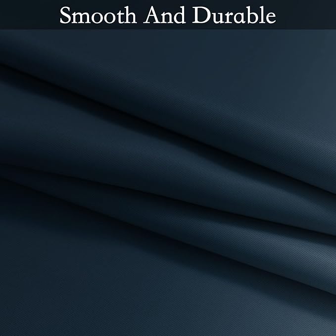 SimpleHome Ombre Navy Blue to Grey White Curtains for Living Room 52Wx84L | Room Darkening Curtains for Bedroom,Gradient Light Blocking Curtain,Thermal Insulated Grommet Window Drapes,2 Panels,84 Inch