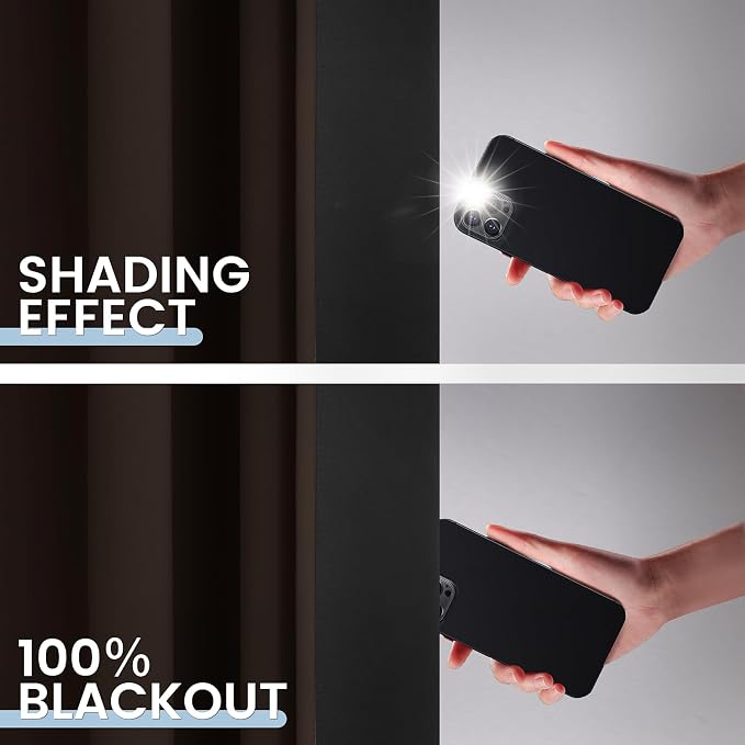 SimpleHome Chocolate Brown 100% Blackout Curtains Room Dark Living Room 84L | Curtains for Bedroom,Thermal Insulated Grommet Window Drapes,Curtains for Living Room with Black Back,52 x 84 Inch,2 Panels