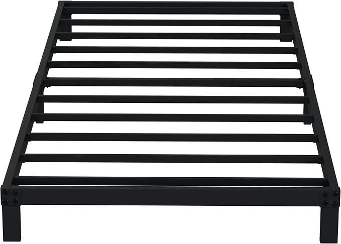 EMODA 6 Inch Twin XL Bed Frames No Box Spring Needed | Heavy Duty XL Twin Metal Platform Bed Frame, Noise Free, Easy Assembly, Black