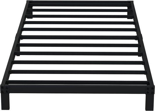 EMODA 6 Inch Twin XL Bed Frames No Box Spring Needed | Heavy Duty XL Twin Metal Platform Bed Frame, Noise Free, Easy Assembly, Black