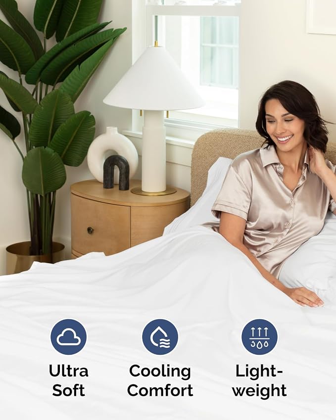 King Flat Sheet - Single Top Flat Sheet Only - Breathable & Cooling - White | Hotel Luxury Top Flat Sheet Only, Ultra-Soft, Breathable & Cooling, Fade & Wrinkle Free, Easy-Care, Stain & Shrink Resistant