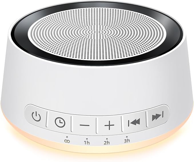Sound Machine Night Light White Noise Machine with 30 Soothing Sounds 12 Colors Night Light Sleep Machine for Baby Kids Adults Brown Pink Nosie Machine with 32 Volume Levels for Office Home Travel