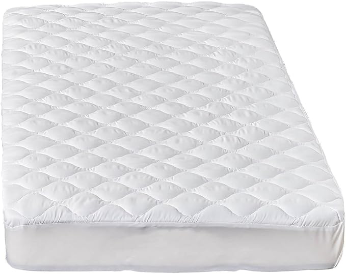 Kingnex Quilted Waterproof Mattress Protector Pad Twin Size | 39x75 Fitted Cover, Padded, Soft Brushed Microfiber Surface