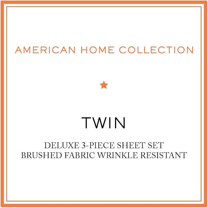American Home Collection Twin Sheet Set - Ultra-Soft Microfiber 15-Inch Deep Pocket - Wrinkle Free and Fade Resistant (Mint Green)