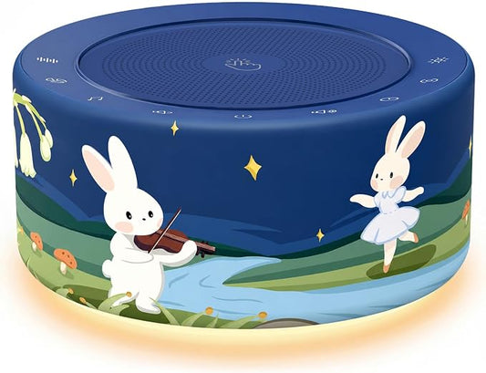 Kipcush White Noise Machine for Baby & Adults, Sleep Sound Machine with 30 Soothing Sounds, 8-Color Night Light, Memory Function, White Noise for Sleeping, Nursery, Office, Travel, Relaxation