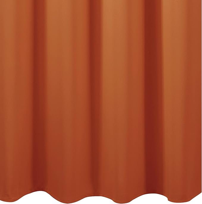 Orange Blackout Curtains 52 x 63 Inch Length/Set of 2 Curtain Panels/Thermal Insulated Room Darkening Blackout Curtains for Bedroom