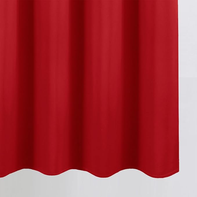 Blackout Curtains 52 x 90 Inch Long Bright Red Curtains Set of 2 Panels Room Darkening Curtains for Bedroom and Living Room