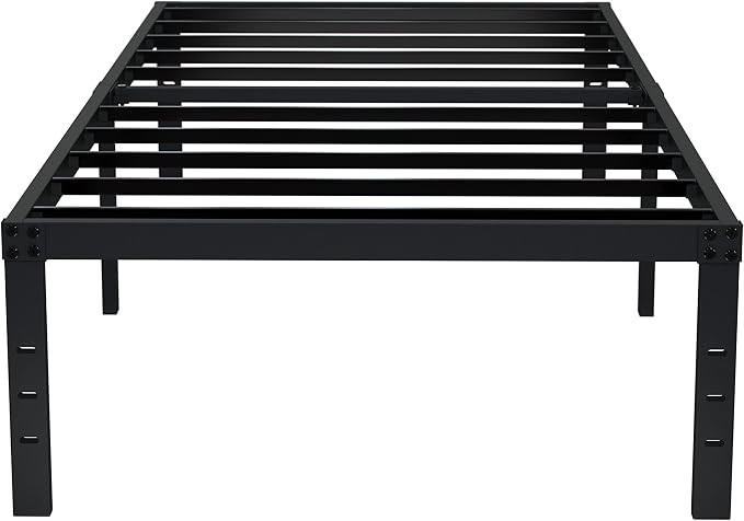 EMODA 16 Inch Platform Twin XL Bed Frames No Box Spring Needed, Heavy Duty | Metal Bed Frame, Noise Free, Easy Assembly, Black