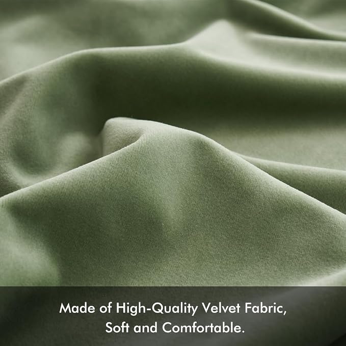 MIULEE 12x20 Inch Lumbar Velvet Throw Pillow Covers Sage Green | Pack of 2 Soft Solid Decorative Pillow Covers, Modern Luxury Home Decor, for Chair Couch Sofa Bedroom Livingroom