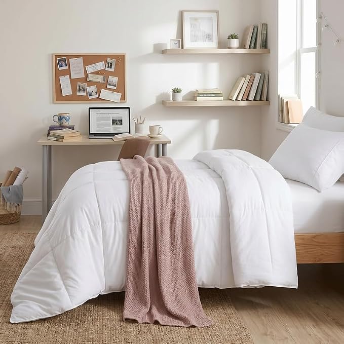 Utopia Bedding Duvet Insert, Twin XL Comforter 68 x 92 Inches, White | Cozy All Season Comforter for Kids and Teens, Unisex, Down Alternative Fill, Soft Microfiber Shell, Machine Washable.