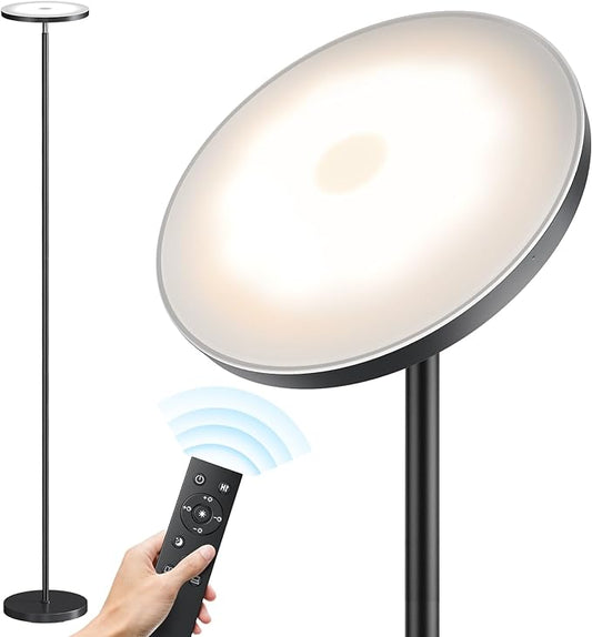 SUNMORY Floor Lamps for Living Room，LED Standing Lamp with Remote Control | 32W/3000LM Super Bright, 69" Tall Floor Lamp with Stepless Dimmable, Modern Torchiere Corner Lamp for Bedroom, Office