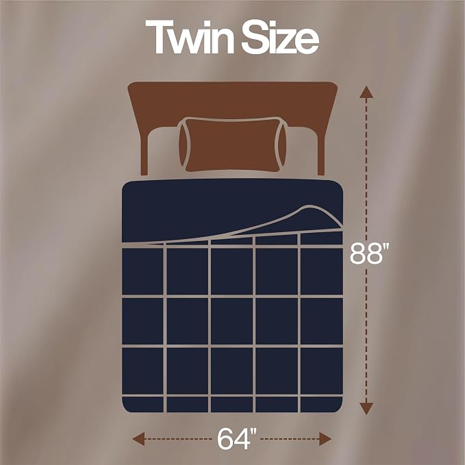 Utopia Bedding Twin Comforter, Duvet Insert, Navy, 64 x 88 Inches | Soft and Fluffy Down Alternative Bed Comforter, All Season, Breathable, Corner Tabs, Box Stitched, Durable, Machine Washable