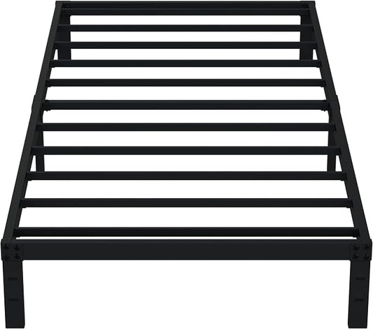 EMODA 10 Inch Twin Bed Frames No Box Spring Needed | Heavy Duty Metal Twin Platform Bed Frame, Noise Free, Easy Assembly, Black