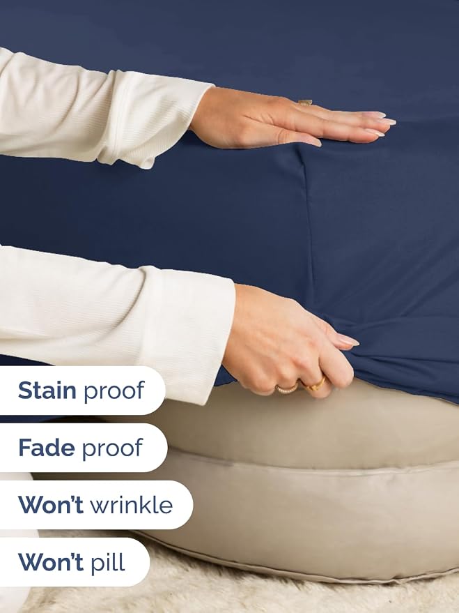 Extra Deep Full Fitted Sheet - Single Fitted Sheet Only - Navy Blue | Easily Fits 18 inch to 24 inch Mattress, Soft, Wrinkle Free, Breathable & Comfy, Extra Deep Pockets Hotel Luxury Fitted Sheet