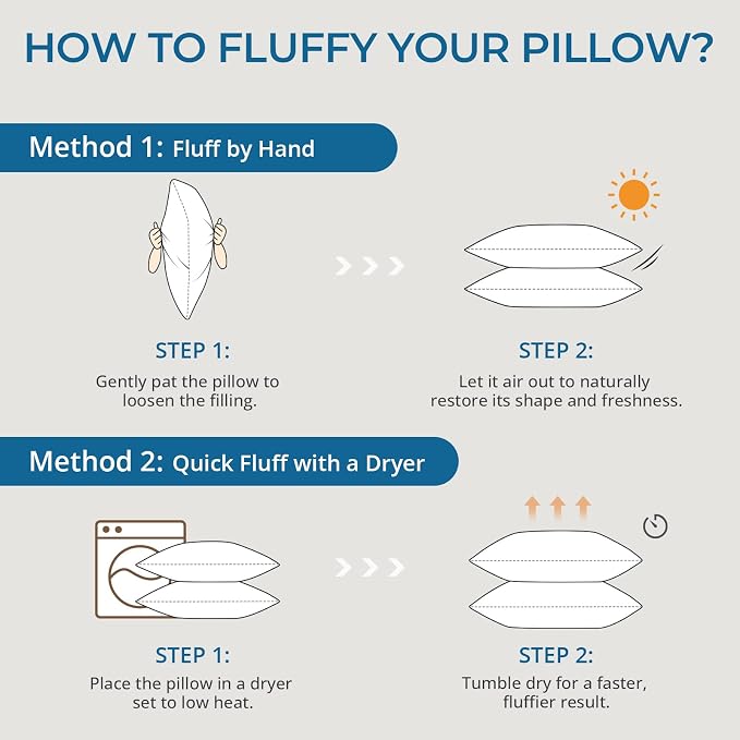 Sasttie Firm Standard Pillows Set of 6, Full Size Bed Pillows for Side, Back, and Stomach Sleepers - Oeko-Tex Certified Supportive Down Alternative Plump Filling - Hotel Quality and Machine Washable