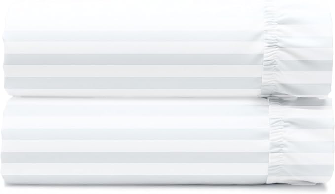 California Design Den 2-Pack 100% Cotton Sateen Twin Fitted Sheets, White | 2 Fitted Sheets, 400 Thread Count Backed by Good Housekeeping Seal, All-Around Elastic, No-Pop Fit, Durable, OEKO-TEX